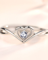 Nhẫn Bạc Nữ Mạ Vàng 18K Đính Đá Cz Trái Tim_349632 - belovedbeyond.com