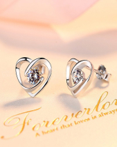 Bông Tai Bạc Nữ Đính Đá Cz Hình Trái Tim_547816 - belovedbeyond.com