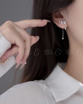 Bông Tai Bạc Nữ Đính Đá Cz Hình Hoa Lưu Ly_148289 - belovedbeyond.com