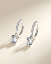 Bông Tai Bạc Nữ Tròn Đính Đá Cz Isadora_123811 - belovedbeyond.com