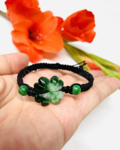 Vòng Tay Cỏ 4 Lá May Mắn Ngọc Myanma - belovedbeyond.com