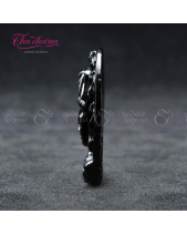 Mặt Phật Đá Thiên Thạch Đen Thiên Nhiên - belovedbeyond.com