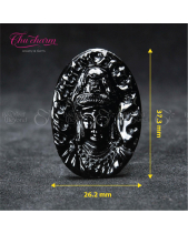 Mặt Phật Đá Thiên Thạch Đen Thiên Nhiên - belovedbeyond.com