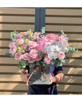 Bó Hoa Hồng Mix Lan Trắng - belovedbeyond.com