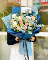 Bó Hoa Hồng Cam Bh-535 - belovedbeyond.com