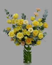 Bình Hoa Mix Hồng Vàng Và Thủy Tiên Nội Địa - belovedbeyond.com