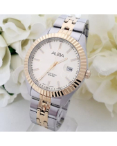 Đồng Hồ Nam Dây Kim Loại Màu Bạc Alba Date Cutting - belovedbeyond.com