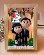 Khung Tranh Đất Sét Chibi - belovedbeyond.com