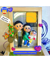 Khung Tranh Đất Sét Chibi (Kèm Led) - belovedbeyond.com