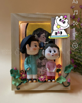 Khung Tranh Đất Sét Chibi (Kèm Led) - belovedbeyond.com