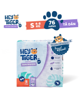 Tã Dán Hey Tiger Cho Bé, Size S (4-8Kg) (76 Miếng) - belovedbeyond.com