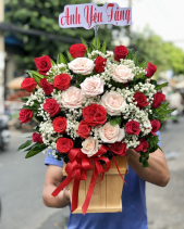 Hộp Hoa Hồng Tình Yêu - Thương Thì Về Đây Sn176 - belovedbeyond.com