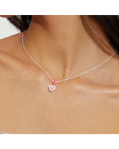 Dây Chuyền Bạc 925 Mặt Trái Tim Đính Đá_Vsn503 - belovedbeyond.com