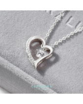 Dây Chuyền Bạc 925 Trái Tim Đính Đá Tình Yêu_Vyn15 - belovedbeyond.com