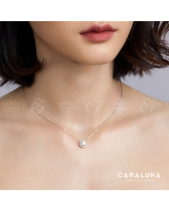 Dây Chuyền Bạc 925 Tròn Đính Đá Lấp Lánh_Vyn23 - belovedbeyond.com