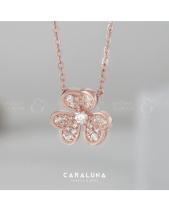 Dây Chuyền Bạc 925 Cỏ 3 Lá Tình Yêu Đính Đá_Vyn35 - belovedbeyond.com