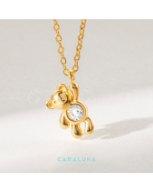 Dây Chuyền Bạc 925 Gấu Dễ Thương Đính Đá_Vyn33 - belovedbeyond.com