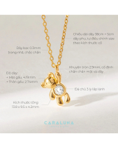 Dây Chuyền Bạc 925 Gấu Dễ Thương Đính Đá_Vyn33 - belovedbeyond.com