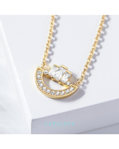 Dây Chuyền Bạc 925 Thuyền Trăng Chữ Nhật_Vyn41 - belovedbeyond.com