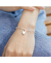 Vòng Tay Bạc 925 Mặt Trái Tim Khóa Cài_Vsb500 - belovedbeyond.com
