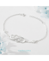 Lắc Tay Bạc 925 Trái Tim Vô Cực Đính Đá_Vyb37 - belovedbeyond.com