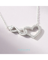 Lắc Tay Bạc 925 Trái Tim Vô Cực Đính Đá_Vyb09 - belovedbeyond.com