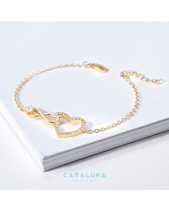 Lắc Tay Bạc 925 Trái Tim Vô Cực Đính Đá_Vyb09 - belovedbeyond.com