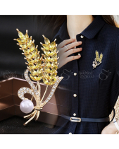 Ghim Cài Áo Đá Zircon Cao Cấp Thiết Kế Bông Lúa - belovedbeyond.com