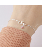 Lắc Tay Khắc Tên & Charm Đá Quý Theo Mệnh Đính Mặt - belovedbeyond.com