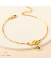 Lắc Tay Khắc Tên & Charm Đá Quý Theo Mệnh Đính Mặt - belovedbeyond.com