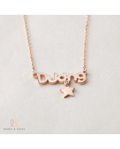 Dây Chuyền Khắc Tên Cho Bé Gái Với Charm Treo - belovedbeyond.com