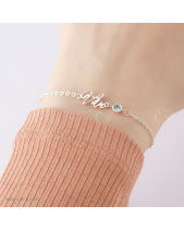 Lắc Tay Khắc Tên & Charm Đá Quý Theo Mệnh Đính Dây - belovedbeyond.com