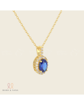 Dây Chuyền Đá Quý Sapphire Xanh - belovedbeyond.com
