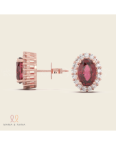 Bông Tai Đá Quý Ruby Đỏ - belovedbeyond.com