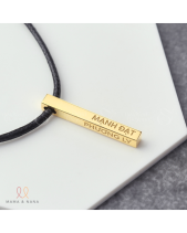 Dây Da Mặt Bạc Hình Trụ Khắc Tên Gia Đình Cho Nam - belovedbeyond.com