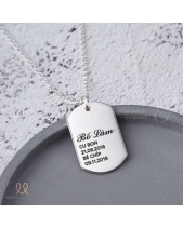 Dây Chuyền Bạc Dog Tag Khắc Tên Gia Đình Cho Nam - belovedbeyond.com