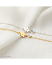 Vòng Tay/ Lắc Chân Chữ Cái Với Đá Quý Theo Mệnh - belovedbeyond.com