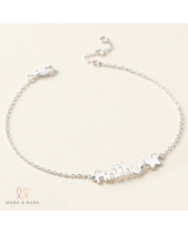 Lắc Tay Cho Bé Gái Theo Tên Với Charm Trên Dây - belovedbeyond.com