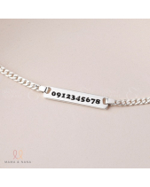 Dây Chuyền Bạc Khắc Tên Cho Bé Trai Size S - belovedbeyond.com
