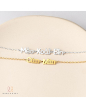 Lắc Tay Bạc Khắc Tên Gia Đình Ý Nghĩa Màu Bạc - belovedbeyond.com