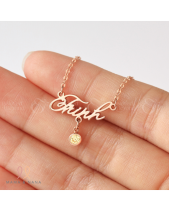 Vòng Cổ Khắc Tên & Charm Đá Quý Theo Mệnh Đính Mặt - belovedbeyond.com