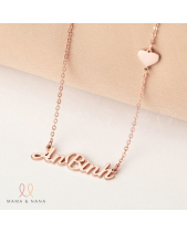 Dây Chuyền Bạc Khắc Tên Với Charm Tim Đính Dây - belovedbeyond.com