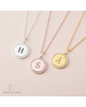 Dây Chuyền Khắc Chữ Đính Đá Moissanite Cao Cấp - belovedbeyond.com