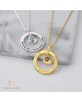 Dây Chuyền Với Charm Tim Và Đá Mệnh - belovedbeyond.com