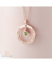 Dây Chuyền Với Charm Tim Và Đá Mệnh - belovedbeyond.com