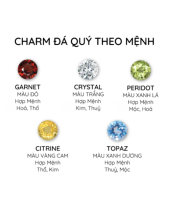 Dây Chuyền Với Charm Tim Và Đá Mệnh - belovedbeyond.com