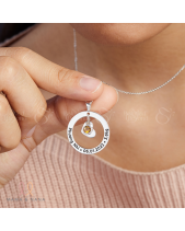 Dây Chuyền Với Charm Tim Và Đá Mệnh - belovedbeyond.com