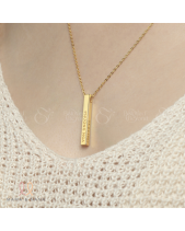 Dây Chuyền Bạc Thanh Trụ Khắc Tên Gia Đình - belovedbeyond.com
