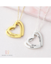 Vòng Cổ Khắc Tên 2 Trái Tim Lồng Nhau Ý Nghĩa - belovedbeyond.com