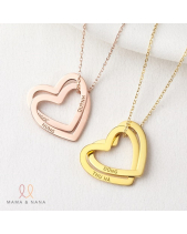 Vòng Cổ Khắc Tên 2 Trái Tim Lồng Nhau Ý Nghĩa - belovedbeyond.com